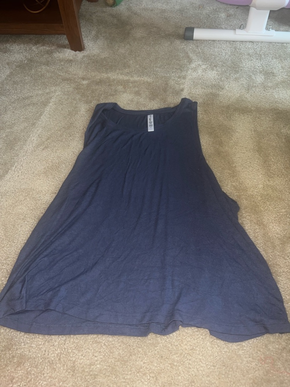Navy Sleeveless Swing Tank Top -
